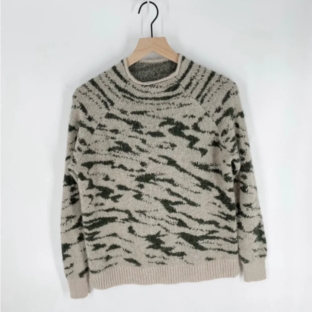 Madewell Thornton Animal Print Mockneck Sweater - Picture 2 of 10